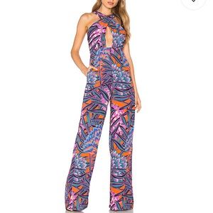 Mara Hoffman cross front jumpsuit persimmon